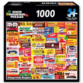 White Mountain Puzzles 1000 Piece Candy Wrapper Collage Puzzle   Toys
