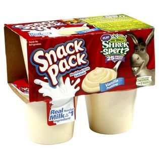 Hunts Snak Pack Pudding Vanilla 4 Pack   Food & Grocery   Snacks