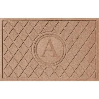 Bungalow Flooring Argyle Medium Brown 24 in. x 36 in. Monogram A Door Mat 2.0376010023E10