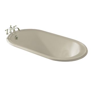 KOHLER Sandbar Cast Iron Oval Drop In Bathtub with Reversible Drain (Common 36 in x 66 in; Actual 19.25 in x 36 in x 66 in)