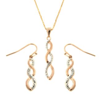 Finesque Rose 14k Gold Overlay Diamond Accent Infinity Design Jewelry