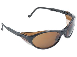 Uvex 763 S1603 Bandit Wraparound Safety Glasses, Black Nylon Frame, Espresso Lens