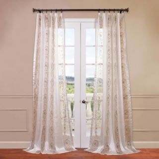 Half Price Drapes Ikat Printed Cotton Curtain Panel