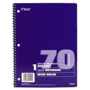 Mead Spiral Notebook, 1 Subject, 1 notebook