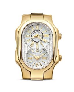 Philip Stein Small Signature Gold Plated Watch Head, 42mm X 27mm