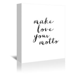 Make Love Your Motto Textual Art on Gallery Wrapped Canvas