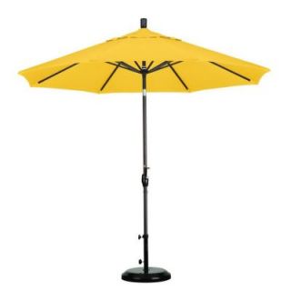 California Umbrella 9 ft. Aluminum Push Tilt Patio Umbrella in Lemon Olefin GSPT908117 F25
