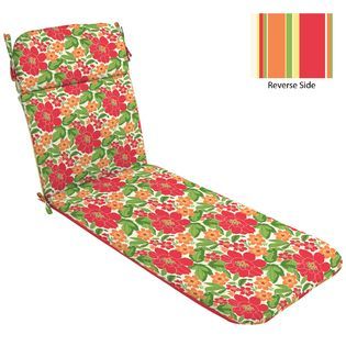 Essential Garden Patio Chaise Lounge Cushion   Catania Floral/Catania