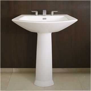 Bissonnet Emma Full Pedestal Overflow Bathroom Sink   27000 27430