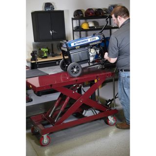 44502.  Foot-Operated Lift Table Cart — 2,200Lb. Capacity