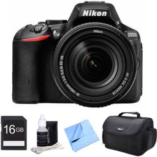 Nikon D5500 Black DSLR Camera 18 140mm Lens and 16GB Bundle