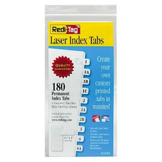 Printable Index Tabs, 7/16 Inch, White, 180/Pack