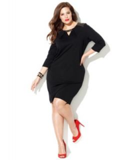 Fall Trend Report Plus Size Modern Dresses Black Sheath Look   Plus