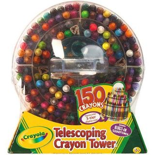 Crayola Telescoping 150 count Crayon Tower with Built In Sharpener