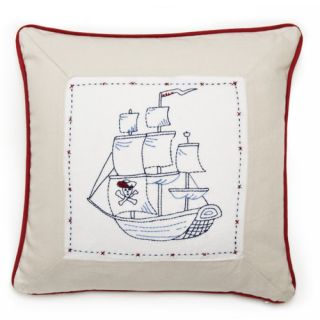 Pirate Ship Decorative Cotton Throw Pillow