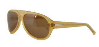 Gucci Round Plastic Yellow Sunglasses