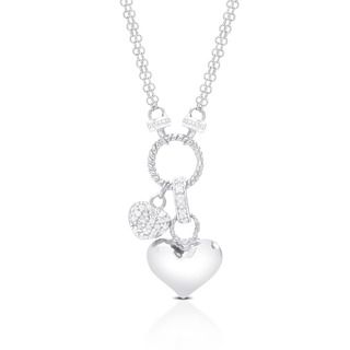 14k White Gold Bezel set Diamond Necklace (H I, I1)   12386247
