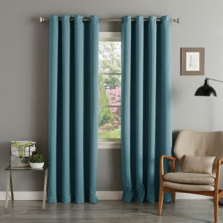 Aurora Home Teal Grommet Top Thermal Insulated Blackout Curtain Panel