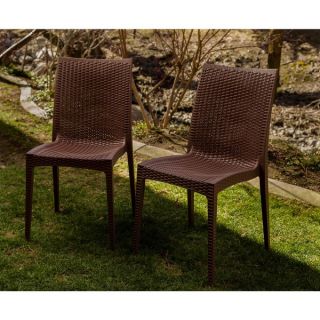 Somette Brown Dining Wicker Chair (Set of 4)   18161998  