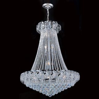 French Empire Collection 11 light Chrome Finish with Clear Crystal