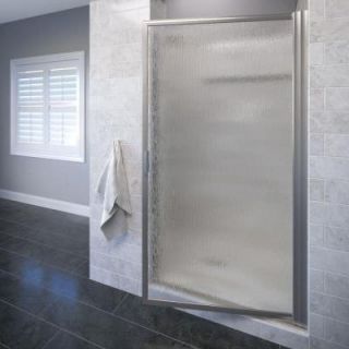 Basco Deluxe 32 7/8 in. x 63 1/2 in. Framed Pivot Shower Door in Brushed Nickel 100 8RNBN