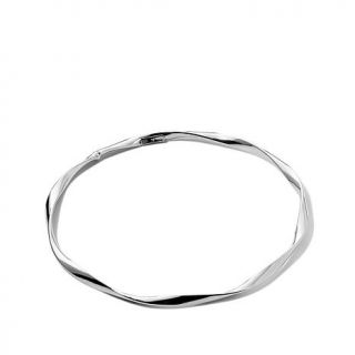 Michael Anthony Jewelry® 10K White Gold 8 1/4" Twisted Bangle Bracelet   7755625