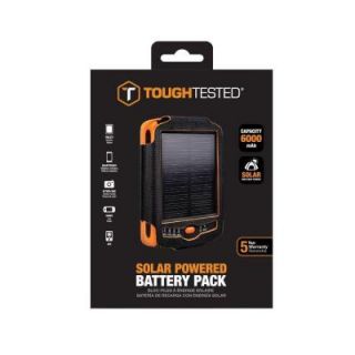 Tough Tested 6000 mAh Solar Battery Pack for Phones and Tablets TT SOLAR