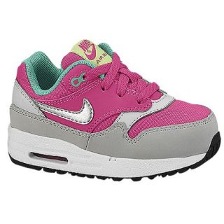 Nike Air Max 1   Girls Toddler   Running   Shoes   Pure Platinum/Bright Citrus/White/Pink Pow