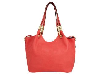 Kourtney Satchel with Purse Organizer (Coral)