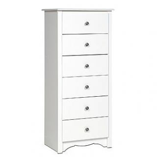 Prepac White Monterey Tall 6 Drawer Chest   Home   Furniture   Bedroom