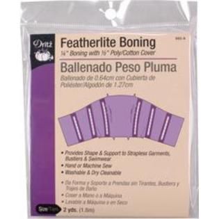 Dritz  Featherlite Boning 1/4 Boning W/1/2 Cover X 2 Yards White