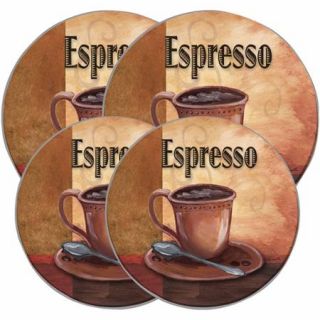 Range Kleen Round Burner Kovers, La Caffe Espresso