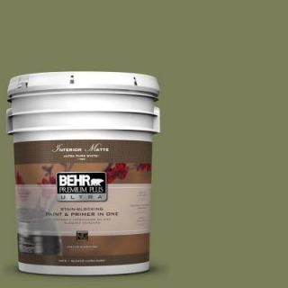 BEHR Premium Plus Ultra 5 gal. #410F 6 Grape Vine Flat/Matte Interior Paint 175305