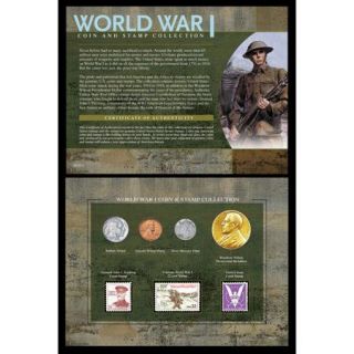 American Coin Treasures World War I Coin and Stamp Collection Wall Framed Memorabilia