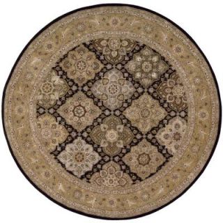 Nourison 2000 Black 8 ft. x 8 ft. Round Area Rug 602787