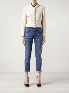Chanel Vintage Cropped Clover Button Jacket