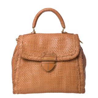 Prada BN2115 2A11 FDA48 Madras Woven Satchel Bag