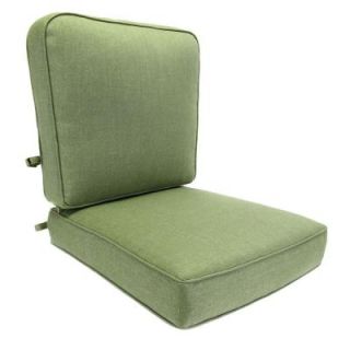 Hampton Bay Clairborne Solid Green Replacement Outdoor Lounge Chair/Motion Cushion CLAC7CU SET