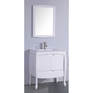 Legion Furniture 24 Solid Wood Single Sink Vanity Set with Mirror