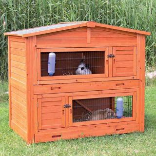 TRIXIE Large 2 story Rabbit Hutch with Attic   13768182  