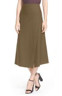 Theory Anneal Wool Blend Midi Skirt