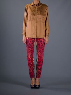 Istante By Gianni Versace Vintage Printed Jeans