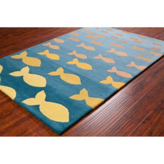 Allie Handmade Fish Pool Wool Rug (5 x 76)   14796230  