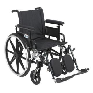 Drive Viper Plus GT Wheelchair with Removable Flip Back Adjustable Arms, Adjustable Full Arms and Elevating Legrests pla420fbfaarad elr