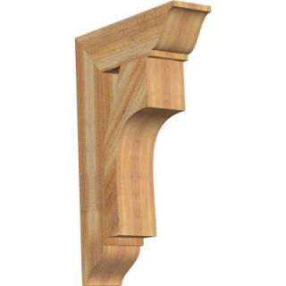 Ekena Millwork 6 in. x 34 in. x 22 in. Western Red Cedar Westlake Traditional Rough Sawn Bracket BKT06X22X34WTL01RWR