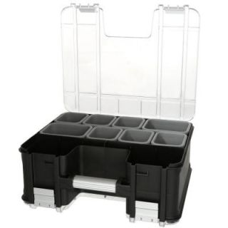Husky 15 in. x 13 in. Black Pro Double Sided Organizer with Bins (8 Piece) THD2015 03