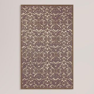 Lavender Scroll Wool Rug