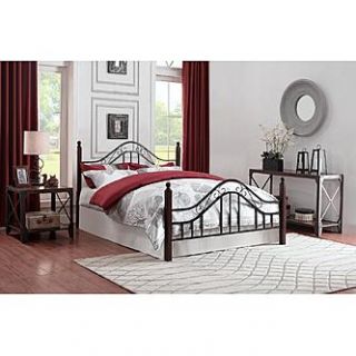 Home Furnishings Sydney Bed with Wood Posts Multiple Sizes   Home