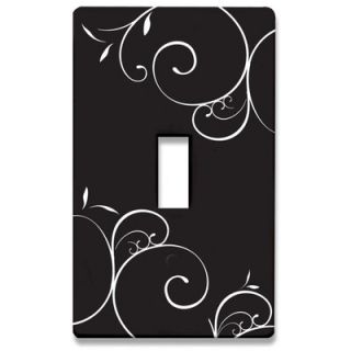 HomePlates Worldwide Black and White Swirls Decorative Light Switch