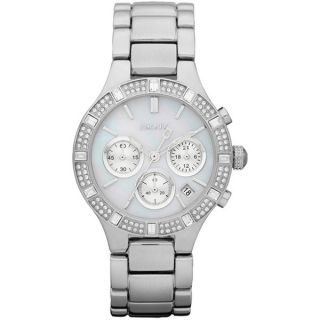 DKNY Womens Stainless Steel Mother of Pearl Dial Quartz Watch